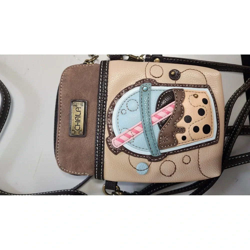Chala Boba Tea Crossbody Bag Womens Small Brown nwt
